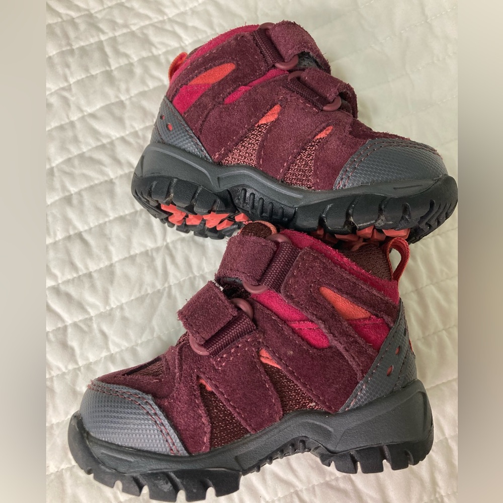 L.L. Bean Trail Model Hikers TEK 2.5 Burgundy Waterproof Suede Boots Toddler 5